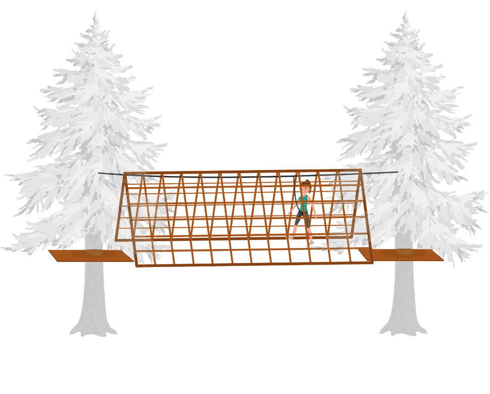冒险公园 攀爬障碍 攀爬网