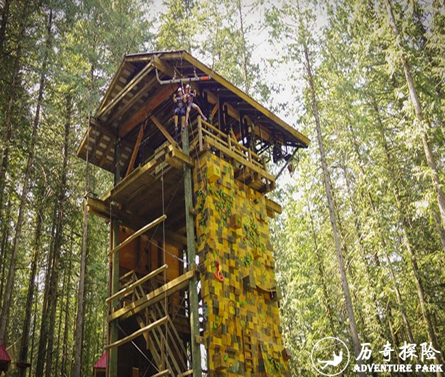 高空挑战塔 冒险塔 厂家定制研学营地 高空绳索攀爬训练塔 历奇探险塔设备