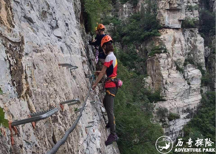 Via Ferrata器械厂家 景区飞拉达岩壁探险 项目设计生产制造定制